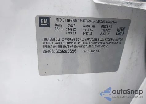 2016 Buick Regal Turbo Premium Ii from USA, damaged, VIN 2G4GS5GX5G9203292